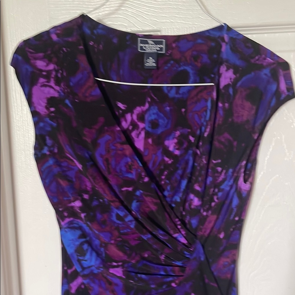 Purple and Blue Floral Dress